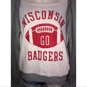 University of Wisconsin Madison UW Badger Pink Victoria’s Secret Sweatshirt